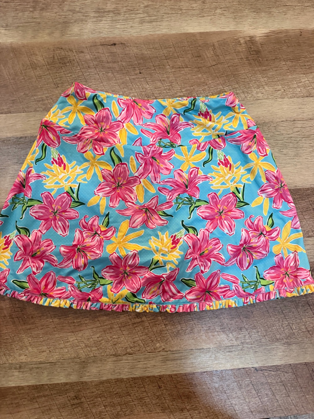 Joules Tropical Pink & Blue Floral Skort